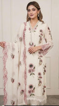 Chiffon Embellished Suit