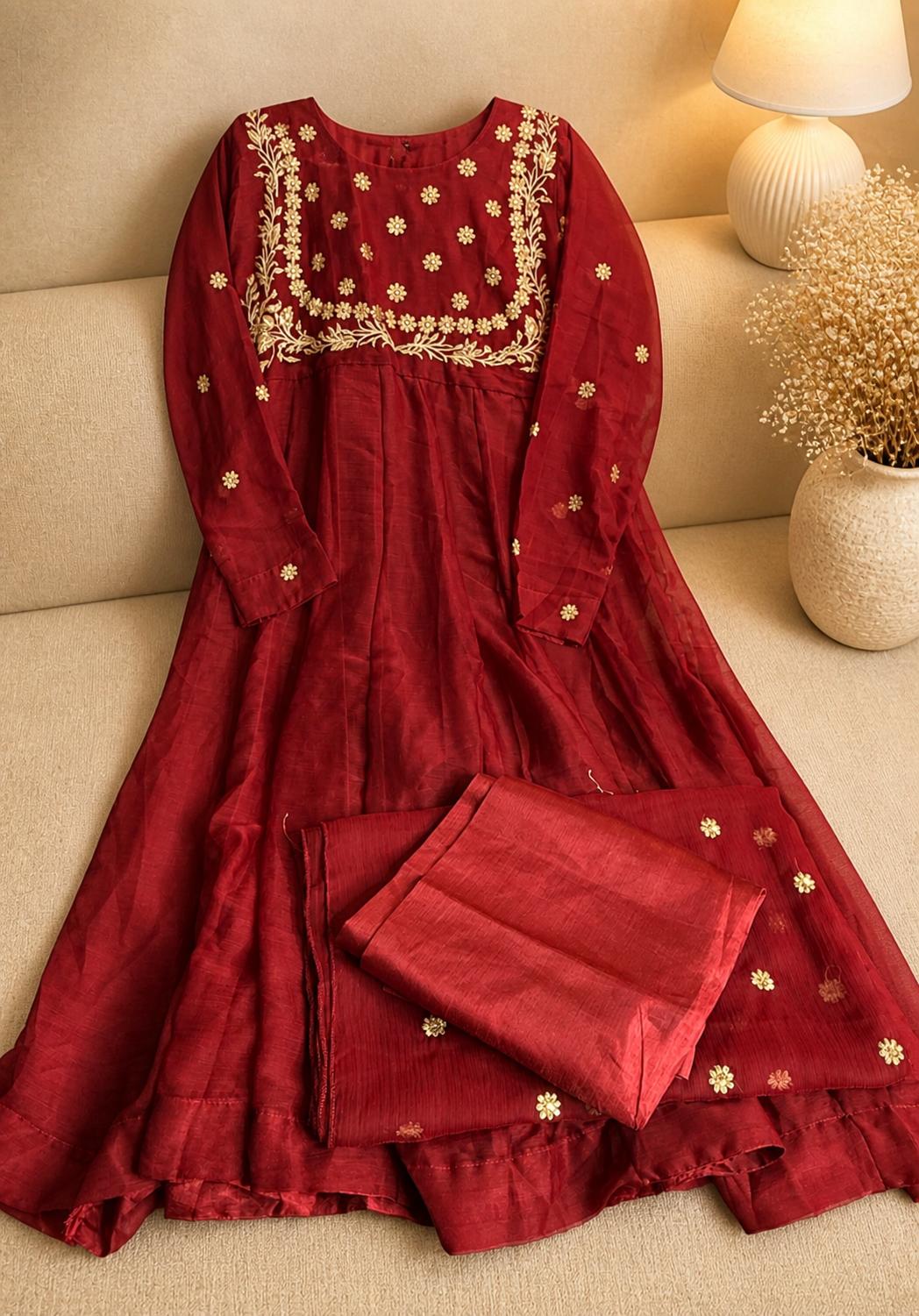 Chiffon Frock Suit