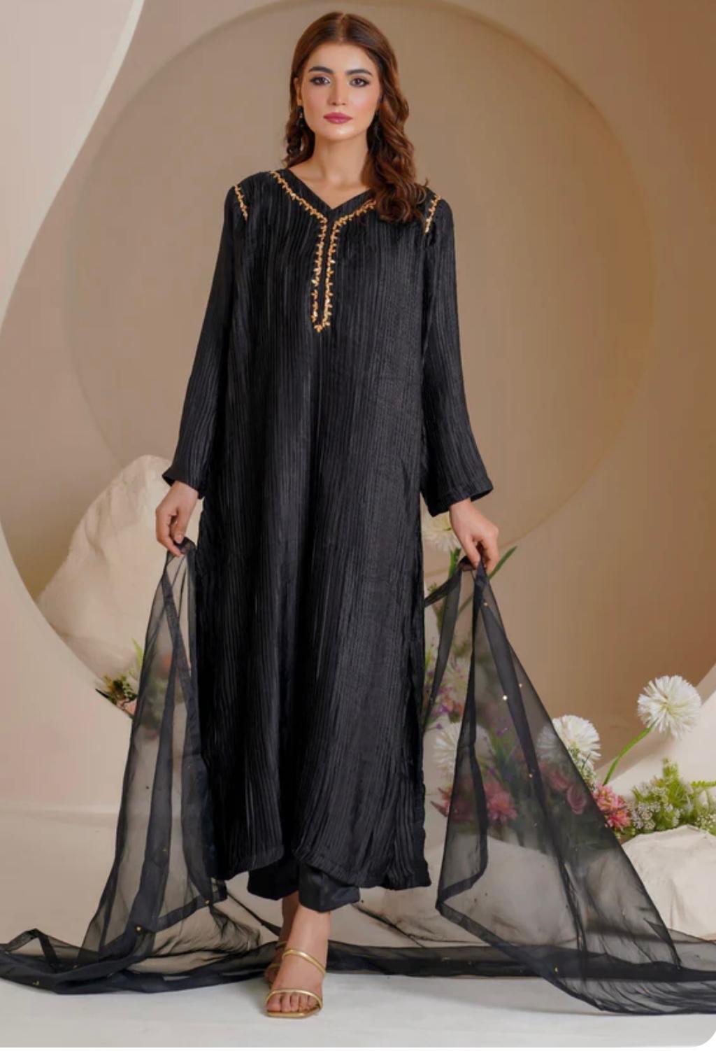 Crushed Silk Suit