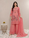 Embroidered Chiffon Suit with Palazzo