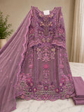 Embroidered Chiffon Suit